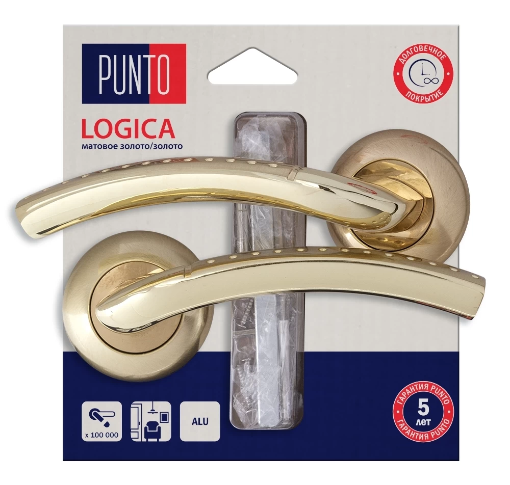 Фото Ручка раздельная LM/A R.TL54.LOGICA/HD SG/GP-4 матовое золото/золото
