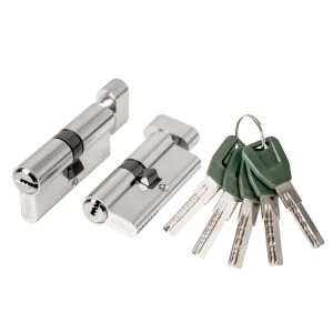 Цилиндровый механизм (A202/80) A2002Knob80(35+10+35) с вертушкой SN никель