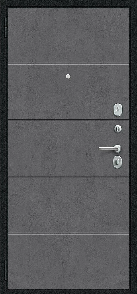 Фото Входная дверь Граффити-1 Инсайд Букле черное/Slate Art BR4625 внутренняя сторона