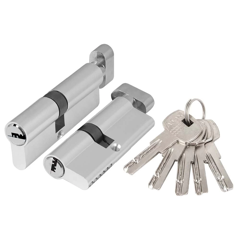 Фото Цилиндровый механизм (AZ202/60) AZ2002Knob60 (25+10+25) CP хром