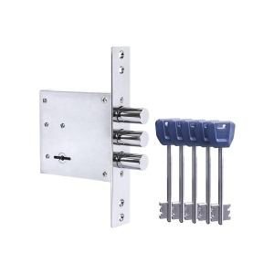 Замок врезной сувальдный MDV30S-817 CP (V30/S) CP хром длиный ключ