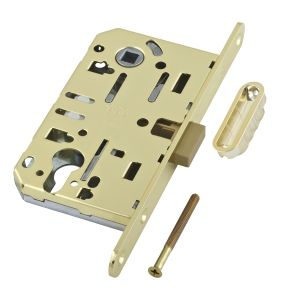 B06103.50.03.640 Корпус врезного замка магнитный под цил. (латунь) MEDIANA POLARIS с отв. пл. (скин)